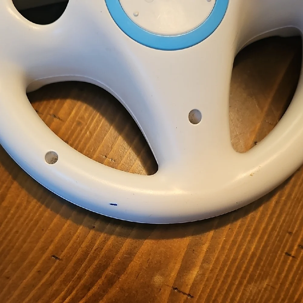Set Of 2 Nintendo Wii White Racing Wheel Controller Holders